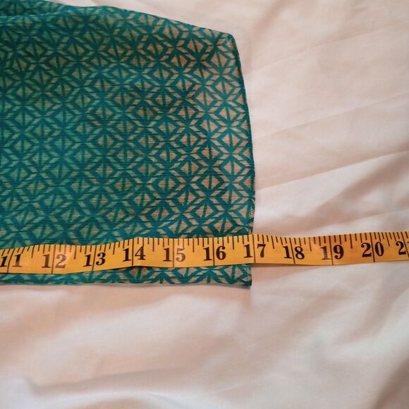 Catherine's Sheer S/S Open Front Kimono Blouse  3X 26-28 WP Geometric Print - Picture 11 of 11